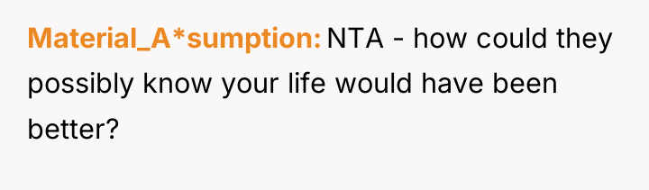 Material_A*sumption NTA - how could they possibly know your life...