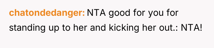 chatondedanger NTA good for you for standing up to her...