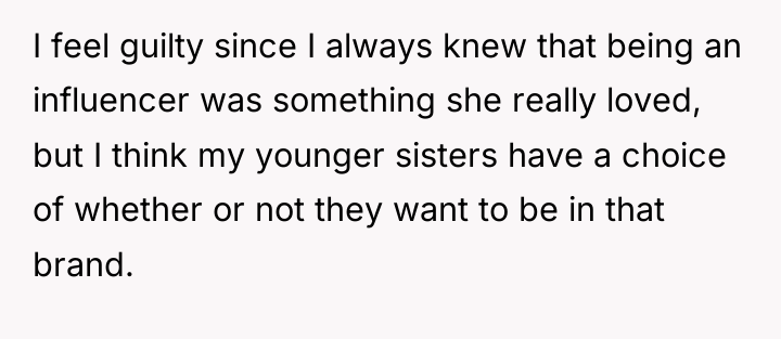 I feel guilty since I always knew that being an...