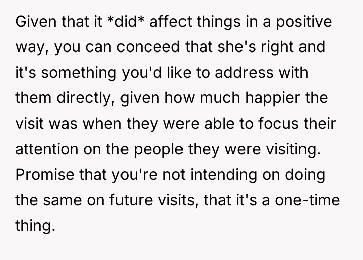 Given that it *did* affect things in a positive way,...
