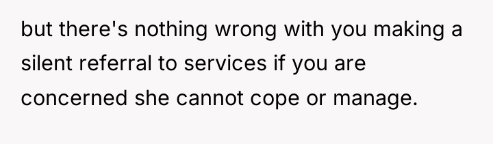 but there's nothing wrong with you making a silent referral...