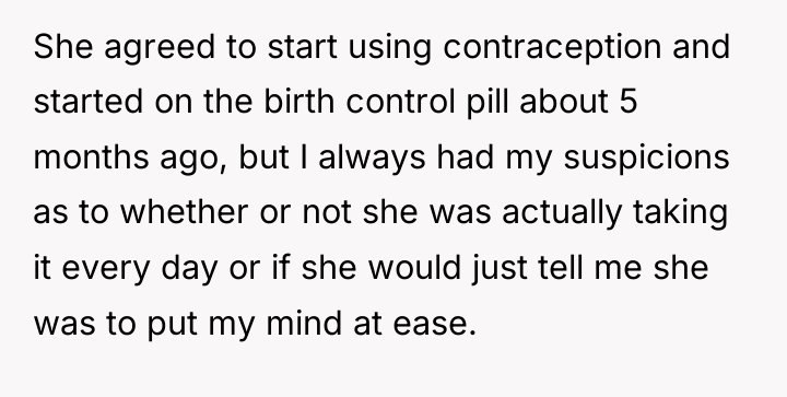 She agreed to start using contraception and started on the...