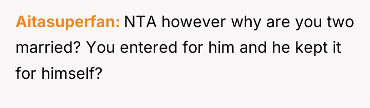 Aitasuperfan NTA however why are you two married? You entered...