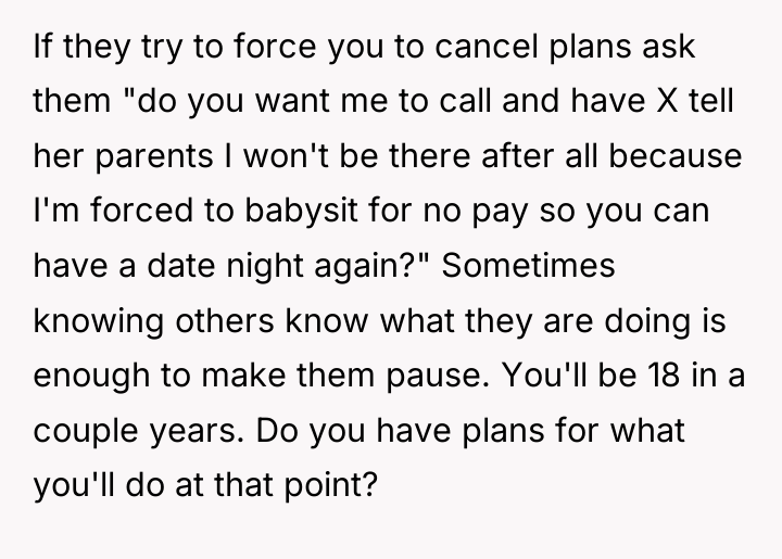 If they try to force you to cancel plans ask...