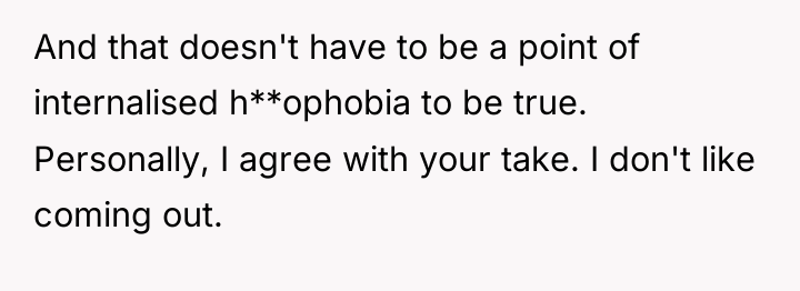 And that doesn't have to be a point of internalised...
