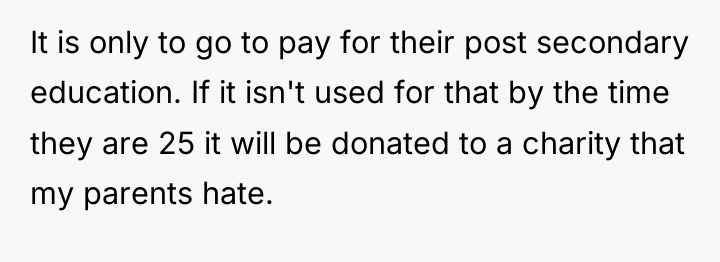 It is only to go to pay for their post...