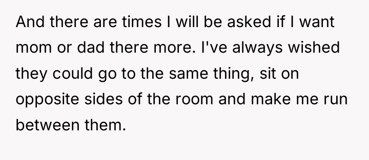 And there are times I will be asked if I...