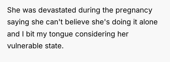 She was devastated during the pregnancy saying she can't believe...