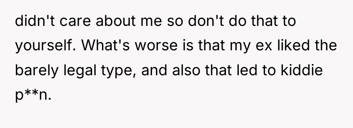 didn't care about me so don't do that to yourself....