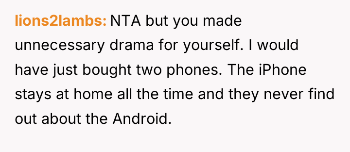 lions2lambs NTA but you made unnecessary drama for yourself. I...