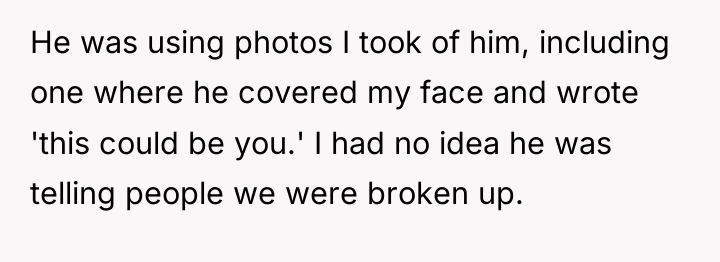 He was using photos I took of him, including one...