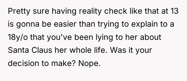 Pretty sure having reality check like that at 13 is...