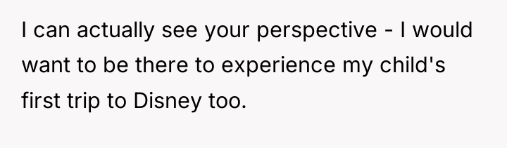 I can actually see your perspective - I would want...
