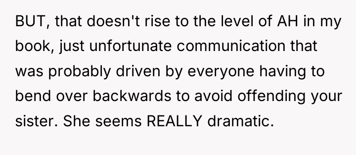 BUT, that doesn't rise to the level of AH in...