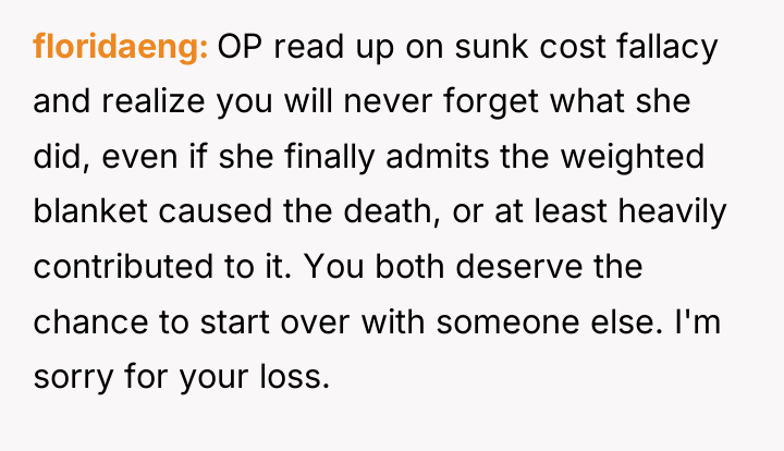 floridaeng OP read up on sunk cost fallacy and realize...