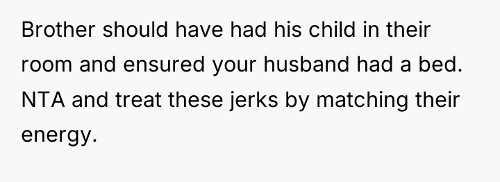 Brother should have had his child in their room and...