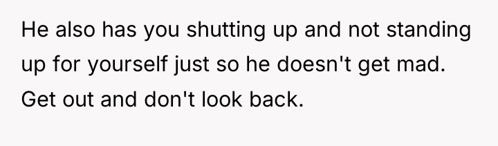 He also has you shutting up and not standing up...