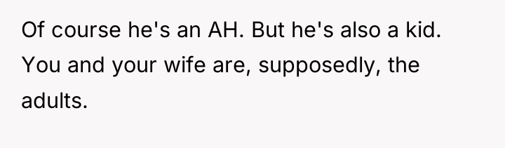 Of course he's an AH. But he's also a kid....
