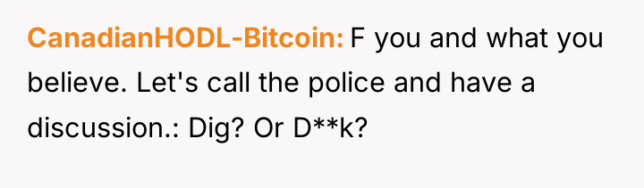 CanadianHODL-Bitcoin F you and what you believe. Let's call the...