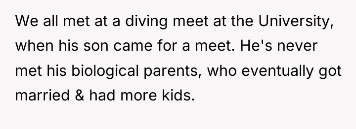 We all met at a diving meet at the University,...