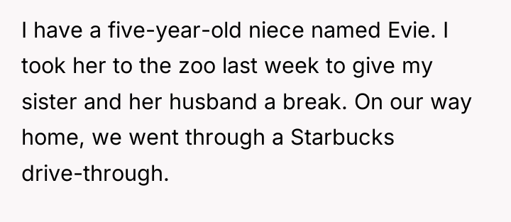 I have a five-year-old niece named Evie. I took her...