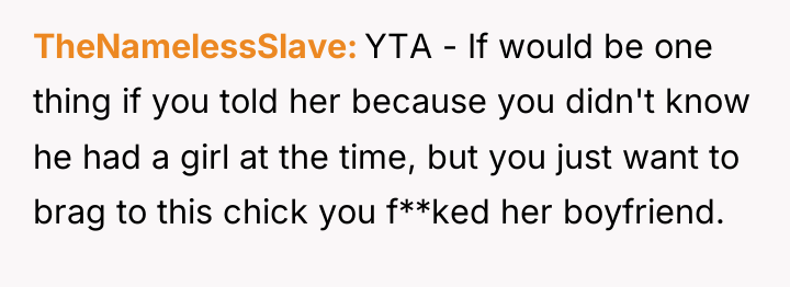 TheNamelessSlave YTA - If would be one thing if you...