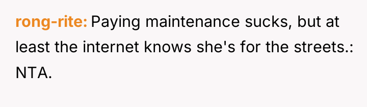 rong-rite Paying maintenance sucks, but at least the internet knows...