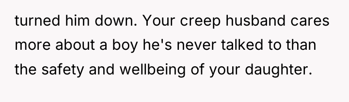 turned him down. Your creep husband cares more about a...