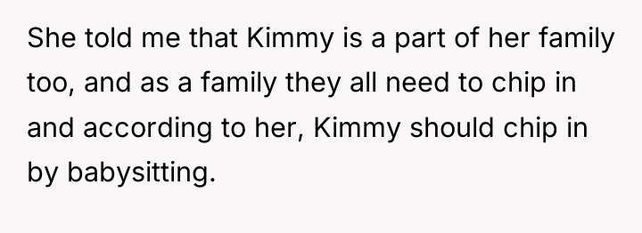 She told me that Kimmy is a part of her...