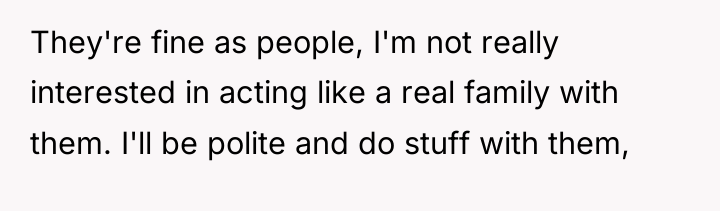 They're fine as people, I'm not really interested in acting...