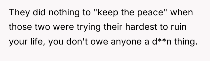 They did nothing to "keep the peace" when those two...