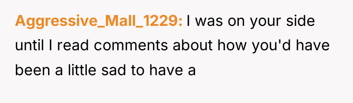 Aggressive_Mall_1229 I was on your side until I read comments...