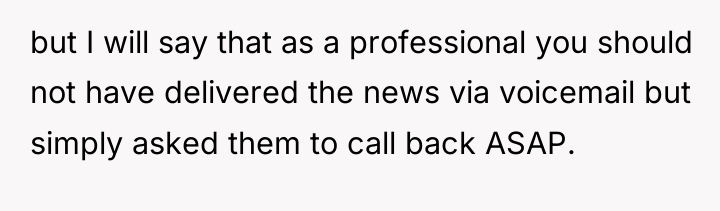 but I will say that as a professional you should...