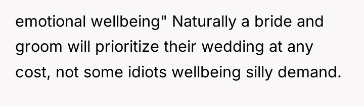emotional wellbeing" Naturally a bride and groom will prioritize their...