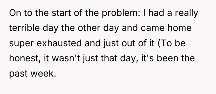 On to the start of the problem: I had a...