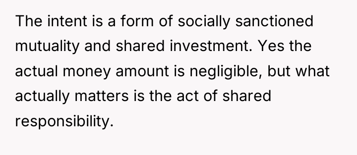 The intent is a form of socially sanctioned mutuality and...
