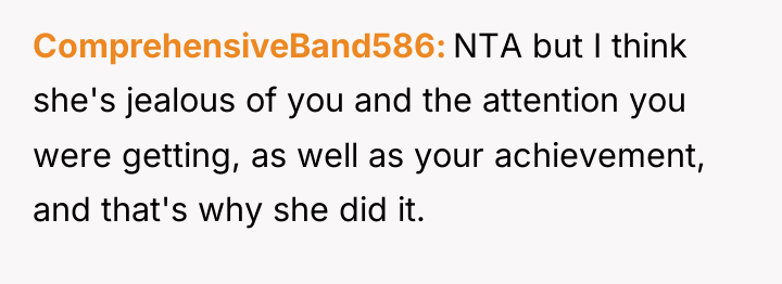 ComprehensiveBand586 NTA but I think she's jealous of you and...