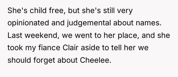 She's child free, but she's still very opinionated and judgemental...