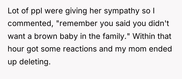 Lot of ppl were giving her sympathy so I commented,...