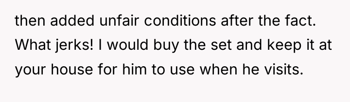 then added unfair conditions after the fact. What jerks! I...