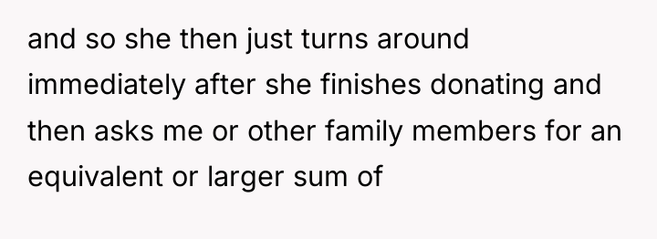 and so she then just turns around immediately after she...