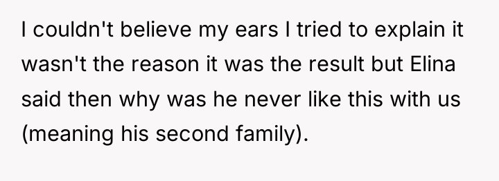 I couldn't believe my ears I tried to explain it...