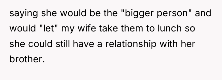 saying she would be the "bigger person" and would "let"...