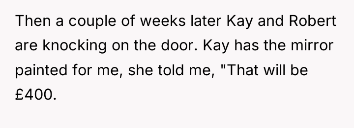 Then a couple of weeks later Kay and Robert are...
