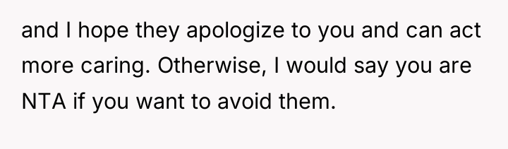 and I hope they apologize to you and can act...
