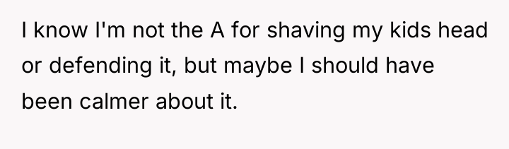 I know I'm not the A for shaving my kids...