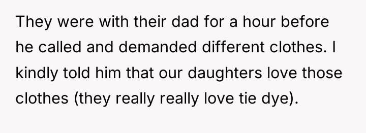 They were with their dad for a hour before he...