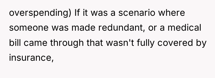 overspending) If it was a scenario where someone was made...