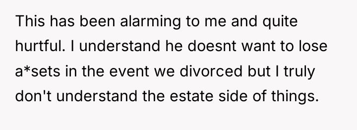 This has been alarming to me and quite hurtful. I...