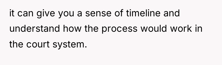 it can give you a sense of timeline and understand...